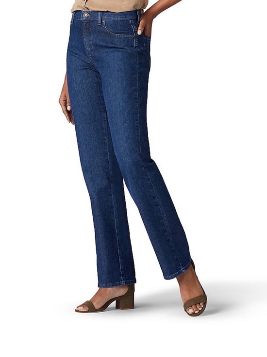 Lee Denim - LEE Mid Rise Relaxed Fit Straight Leg Jeans Size 10 Short